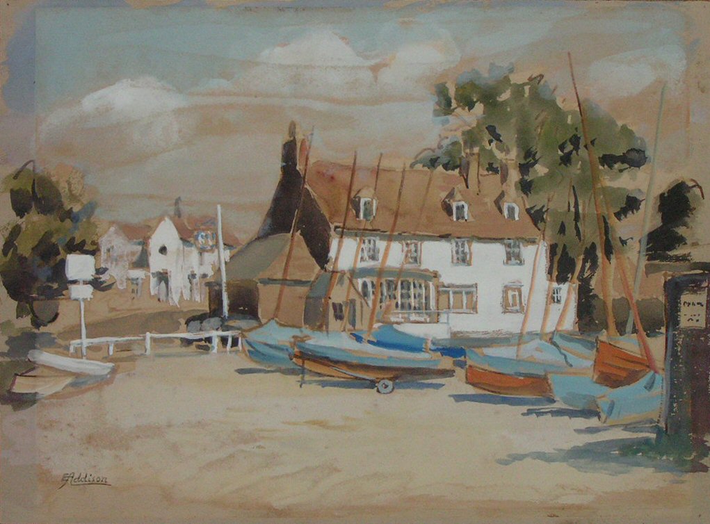 Watercolour - (The Crown & Anchor, Dell Quay